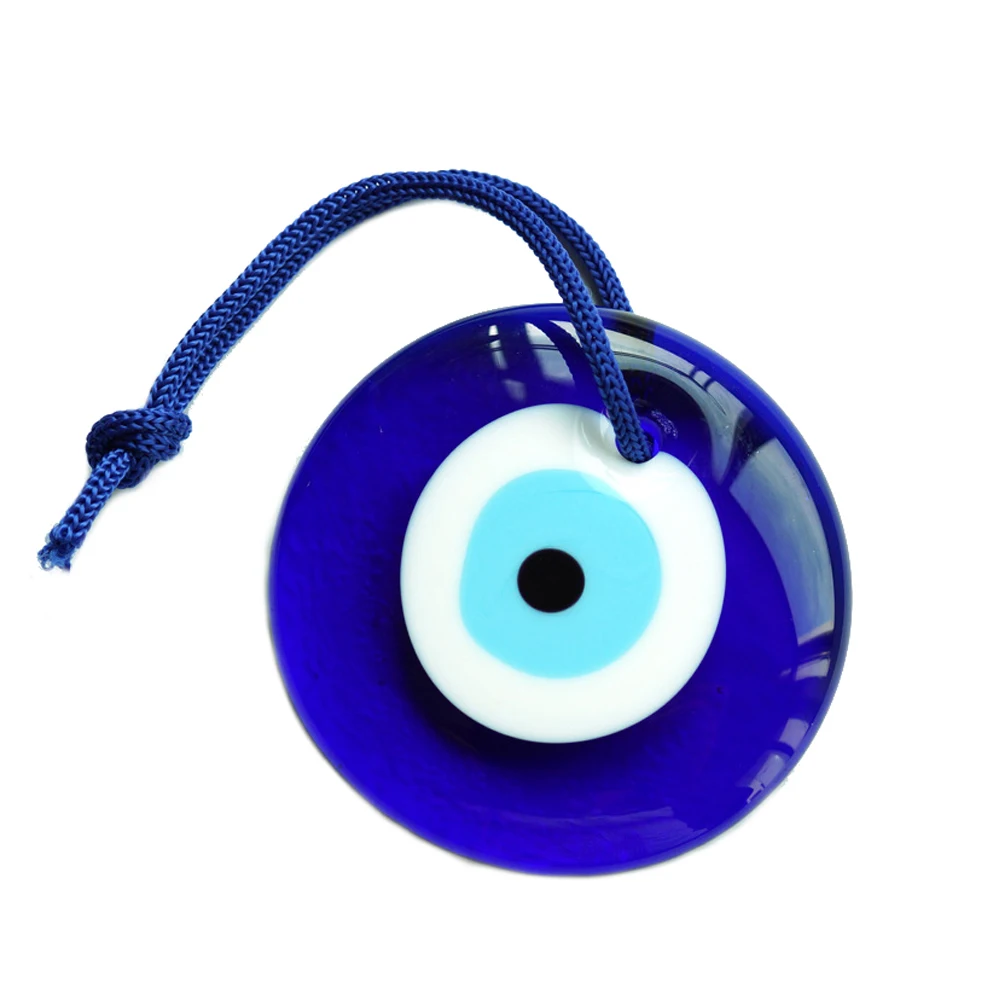 Стеклянная синяя Турецкая подвеска Lucky Eye Настенный декор веревочная цепочка простое украшение для дома гостиной автомобиля LE715