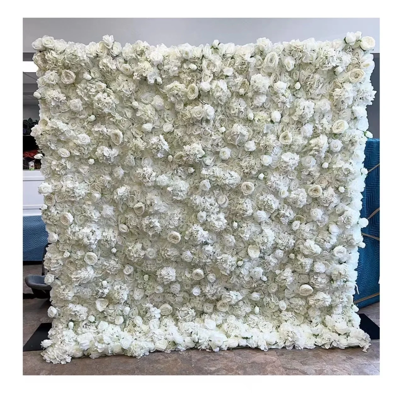 Silk Wedding Event Floral 5D/8D Artificial Rose Flower Wall Wedding Home Party Decoration Stage Backdrop