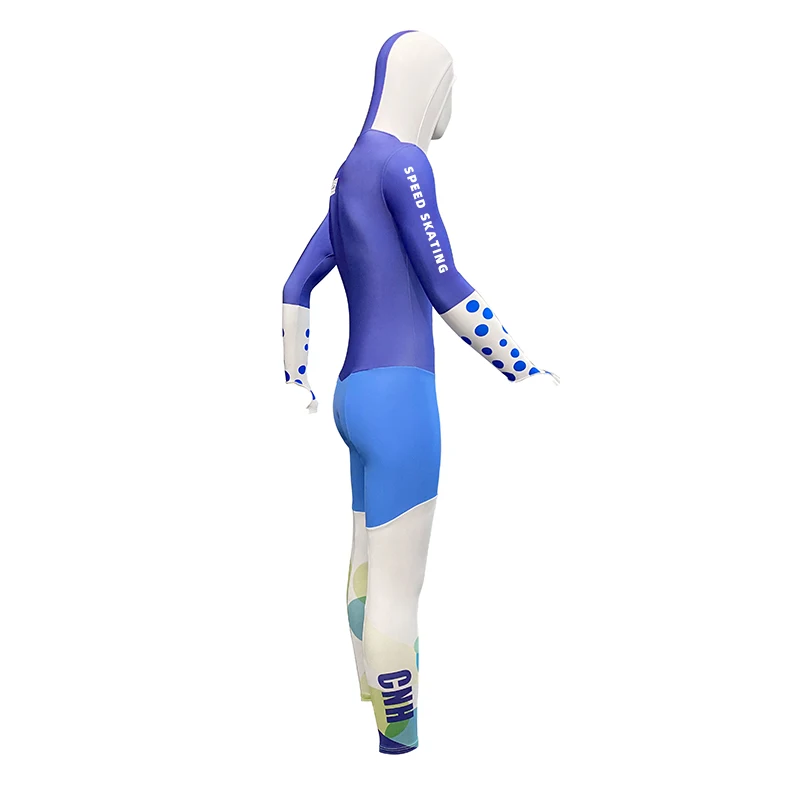 rollfly comfortable sublimation training high-quality skin suit full body OEM/ODM ski racing riding ice speed skating suit