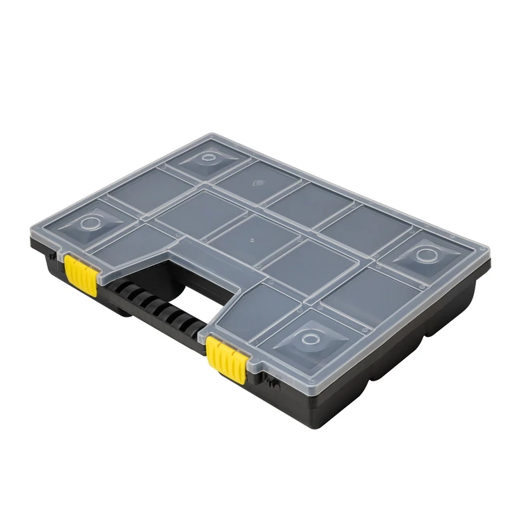 Plastic material made fasteners storage case with detachable plates