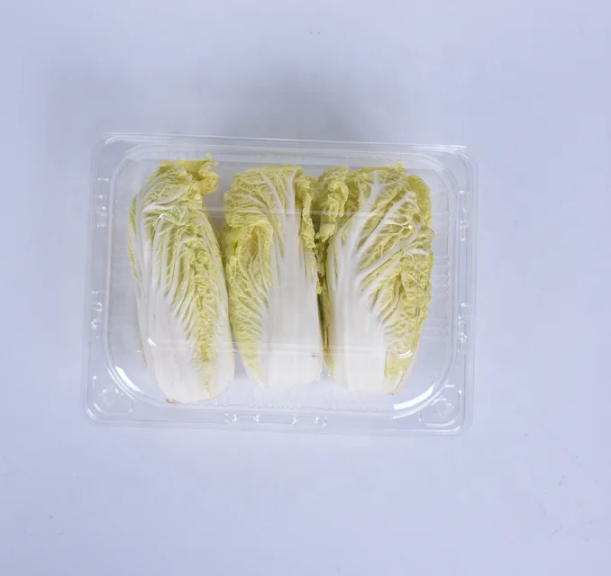 Recycled disposable PET clear plastic blister clamshell fruit vegetable container packaging box