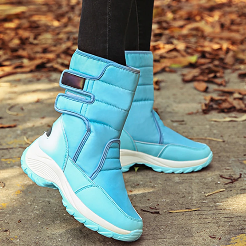 Ready to Ship Wholesale Women Waterproof Snow Fur Shoes Boots