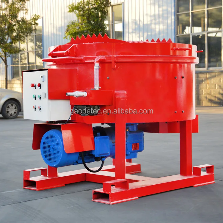 500kg electric refractory pan mixer in Steel plant for mixing high alumina bricks and aluminum silicate bricks