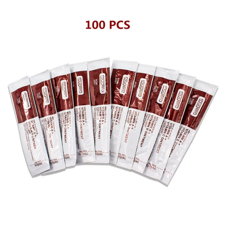 100pcs Vitamin A&D Aftercare Repair Agent Tattoo Lip Itching and Anti-scar Cream Tattoo Eyebrow Bleaching Lip gel Repair Agent