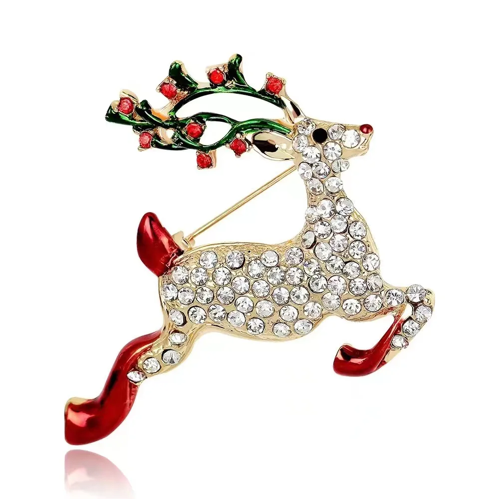 Gold plated pin New fashion brooch Enamel pin custom bulk lapel pins for Merry Christmas
