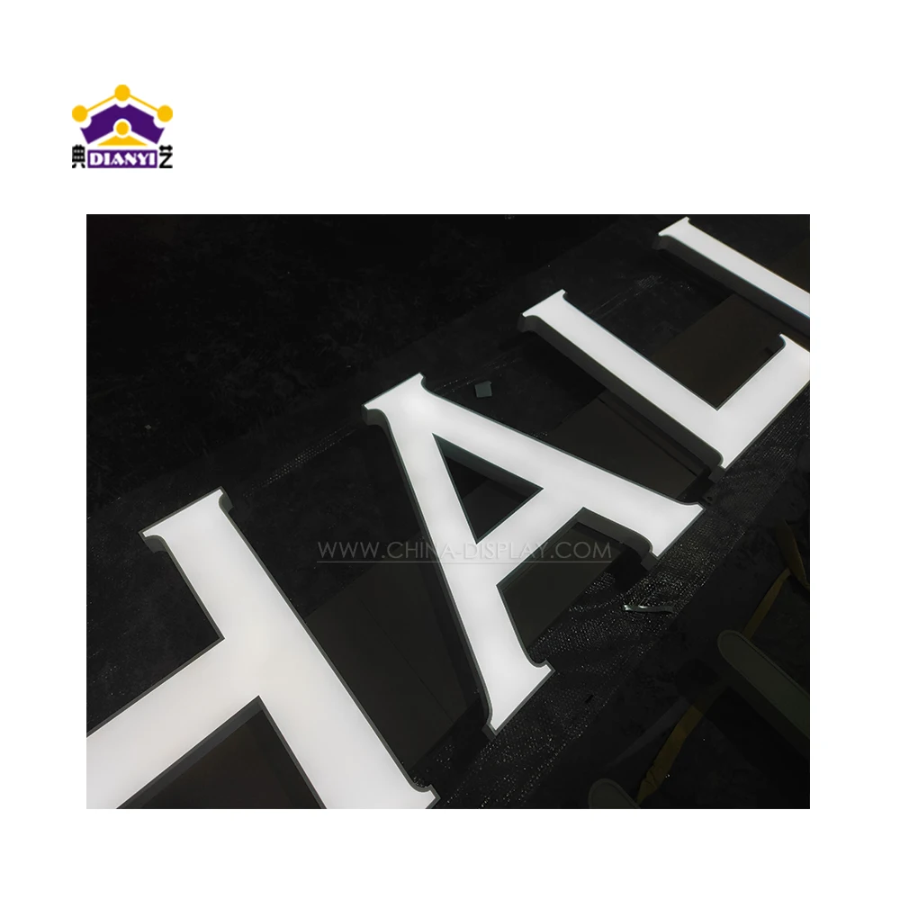 custom Building sign board design led letter Illuminated frontlit store front sign for business outdoor led sign for business