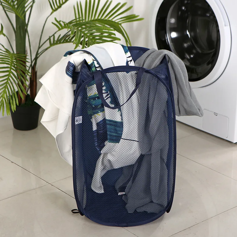 MZ Popup Laundry Hamper Foldable Laundry Basket Pop Up Mesh Laundry Hamper Wholesale Clothes Organizer