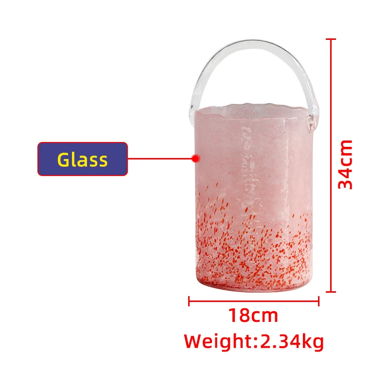 Modern Designs Colour Mixture Glass Vase Gradient Color Nordic Vase For European Home Decoration