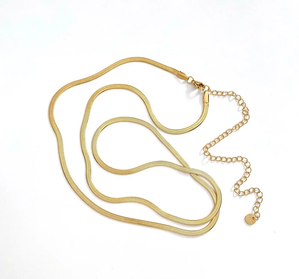 simple and versatile stainless steel snake chain fashion jewelry body chain waist chain jewelry accessories women