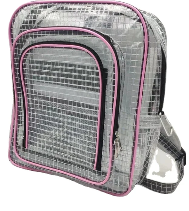 High Quality Anti-static PVC Clear Backpack Cleanroom ESD Grid Backpack shoulder bag