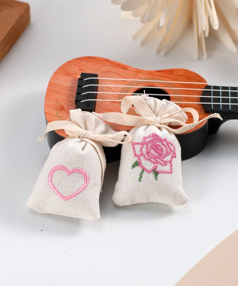 Hand embroidered lavender sachet bag wheat embroidery natural natural rose perfume handmade perfume bag