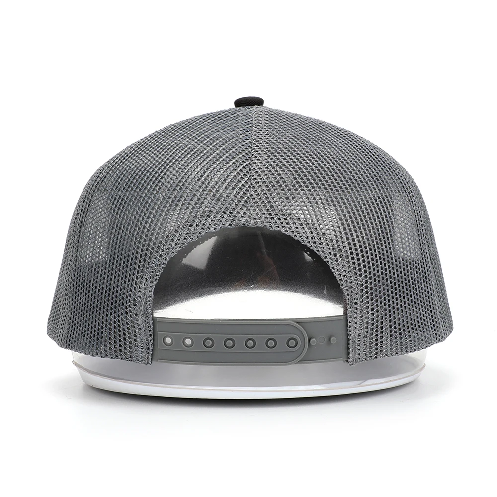 Elegant High Quality Custom Your Own Brand 6 Panel Curved Bill Blank Black Plain Back Mesh Mens Trucker Hats Caps