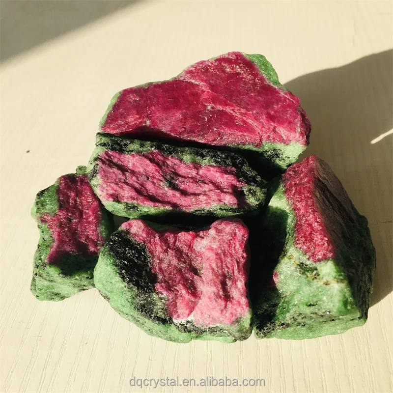 Wholesale natural Crystal high quality ruby zoisite raw stone healing crystal quartz ruby rough gemstone crafts