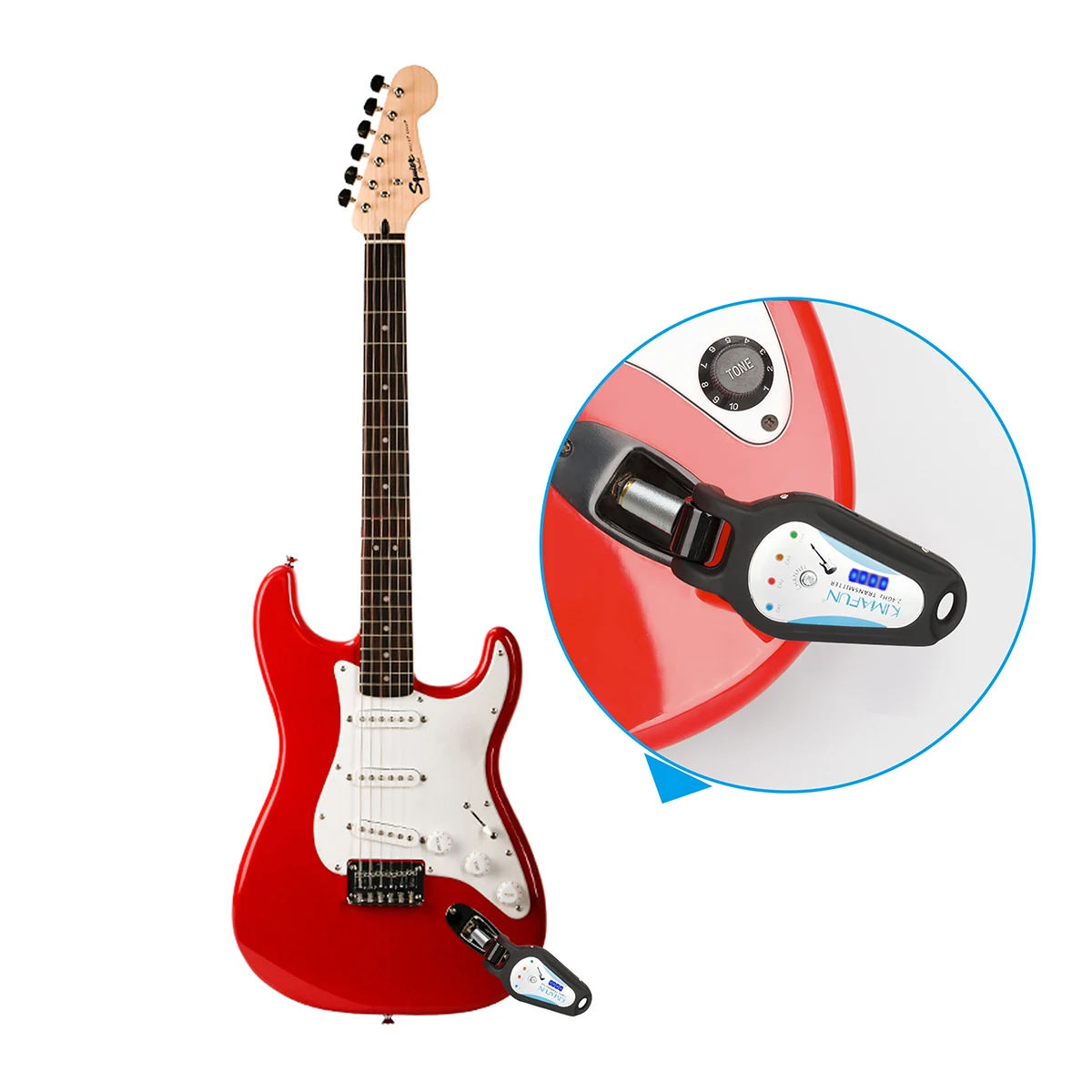 4 Channel Anti-interference Wireless Guitar System/Electric Guitar Wireless System Transmitter and Receiver