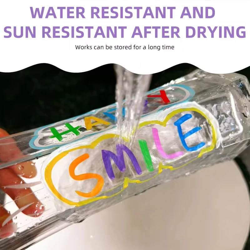 Customized Water Based Acrylic Graffiti Pen Soft Tip Art Marker Pen Set 12/24/36 Color Acrylic Marker Pen For Children Drawing