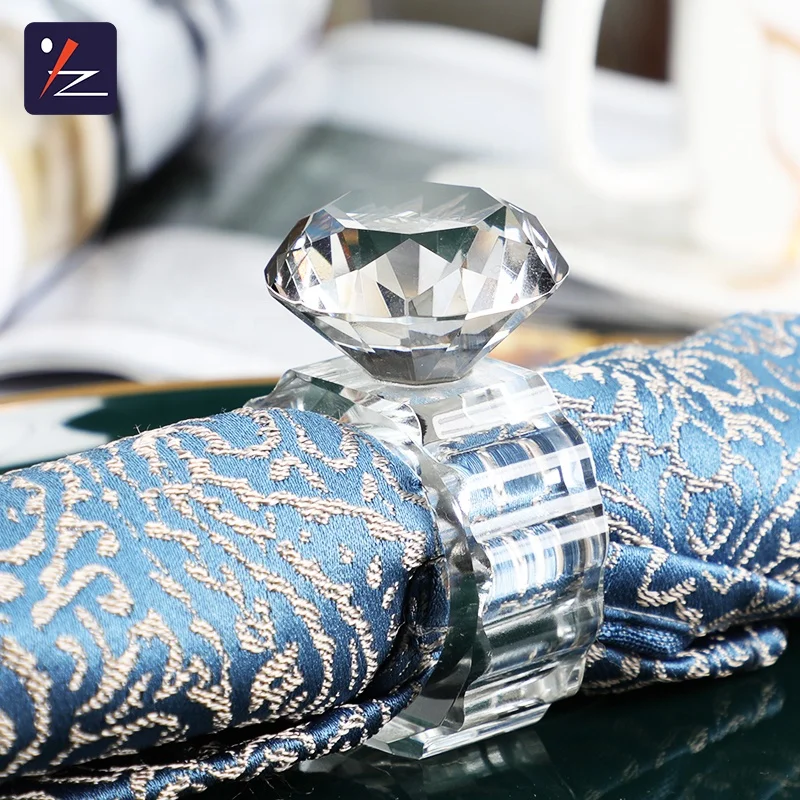 Высококачественное кольцо для салфеток в форме бриллианта свадебное ресторана украшение дома