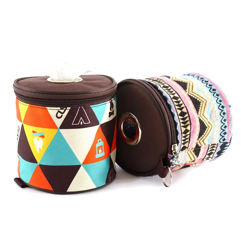 Camping Paper Box Folding Ethnic Style Toilet Paper Tissue Storage Bag Waterproof Outdoor Camping Travel Pouch Outdoor Tools