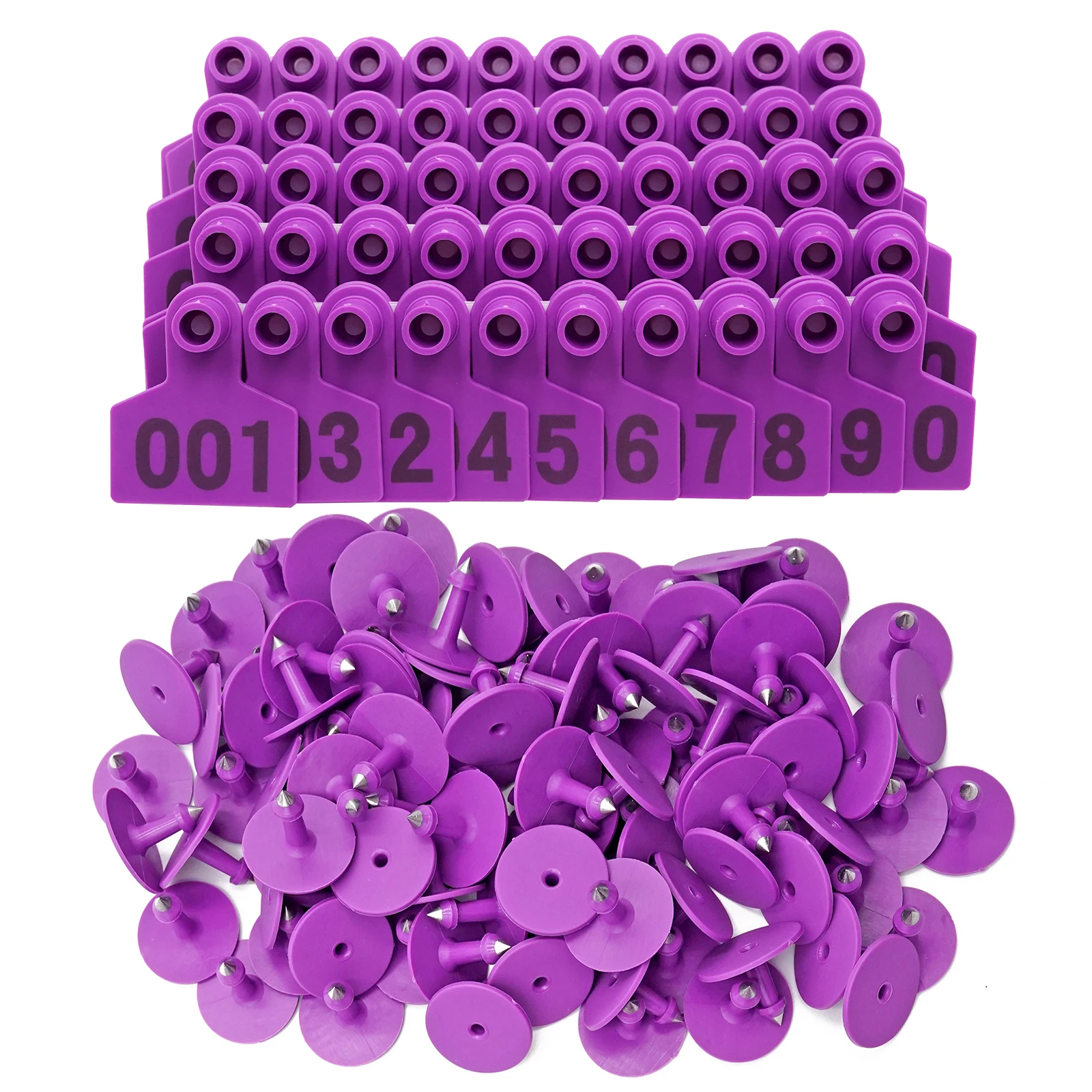 Animal Marker Custom Hog Ear Tag 4*5cm Pig Ear Tag With Logo Number Laser Printing for Animal Management Breeding