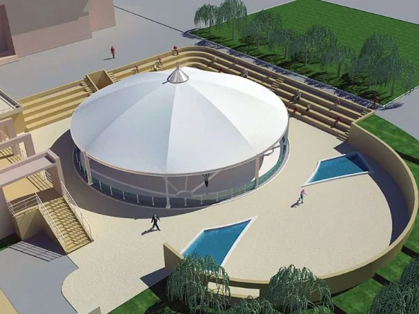 High Quality Various Outdoor event center pvdf membrane horse court Waterproof Material canopy