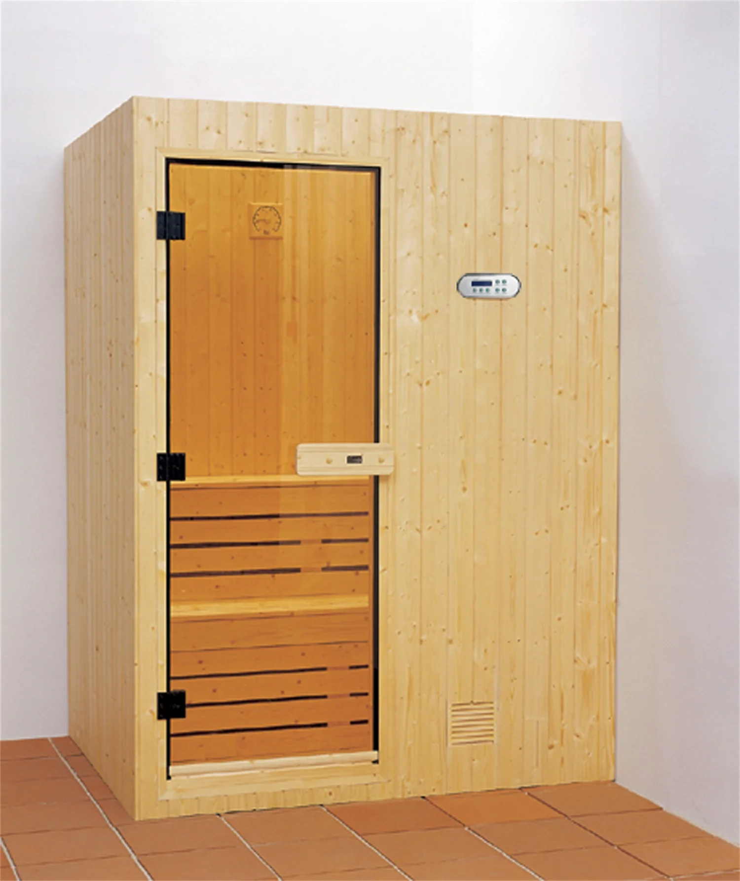 Manufacturers Wholesale Iron Fir Two-Person Traditional Sauna Room Enhance Physical Health With Steam Sauna Room