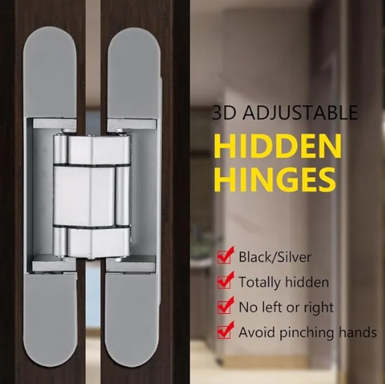 Popular  invisible Door Hinges  Good bearing capacity hinge for Secret Door adjustable concealed hinge