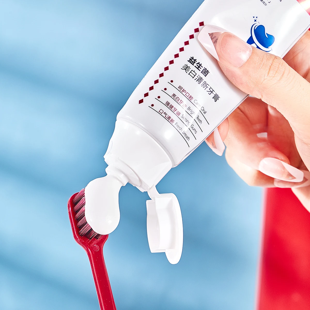 Отбеливающая зубная паста с 100g полости рта супер пробиотиков и пасты blanchissant яркий стоматологический крем перекисью отбеливанных сильный