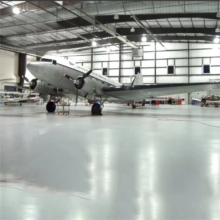 Low price light rain resistance prefabricated steel aircraft hangar building