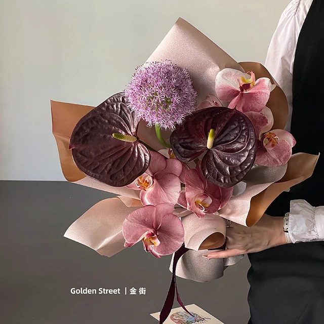 CALOR Shiny Flower Wrapping Paper Florist Gift Paper Bouquet Paper