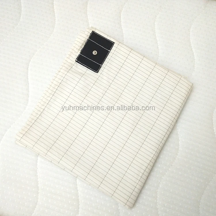 grounding sheet 95% organic cotton and 5% pure silver fiber, with a grounding strip and grounding wire, bed grounding kit