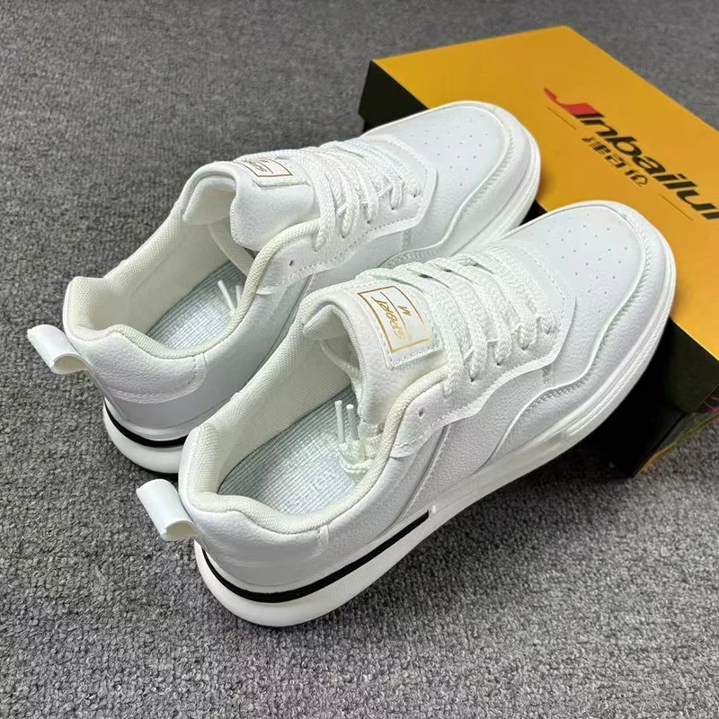 Good quality comfortable lightweight casual walking tennis zapatos deportivos white leather sneakers mens sports shoes