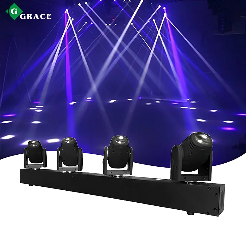 Grace Dj освещение для дискотеки и событий 4 х10 Вт RGBW в 1 Светодиодные головки светодиодная балка с движущейся головкой сценическое