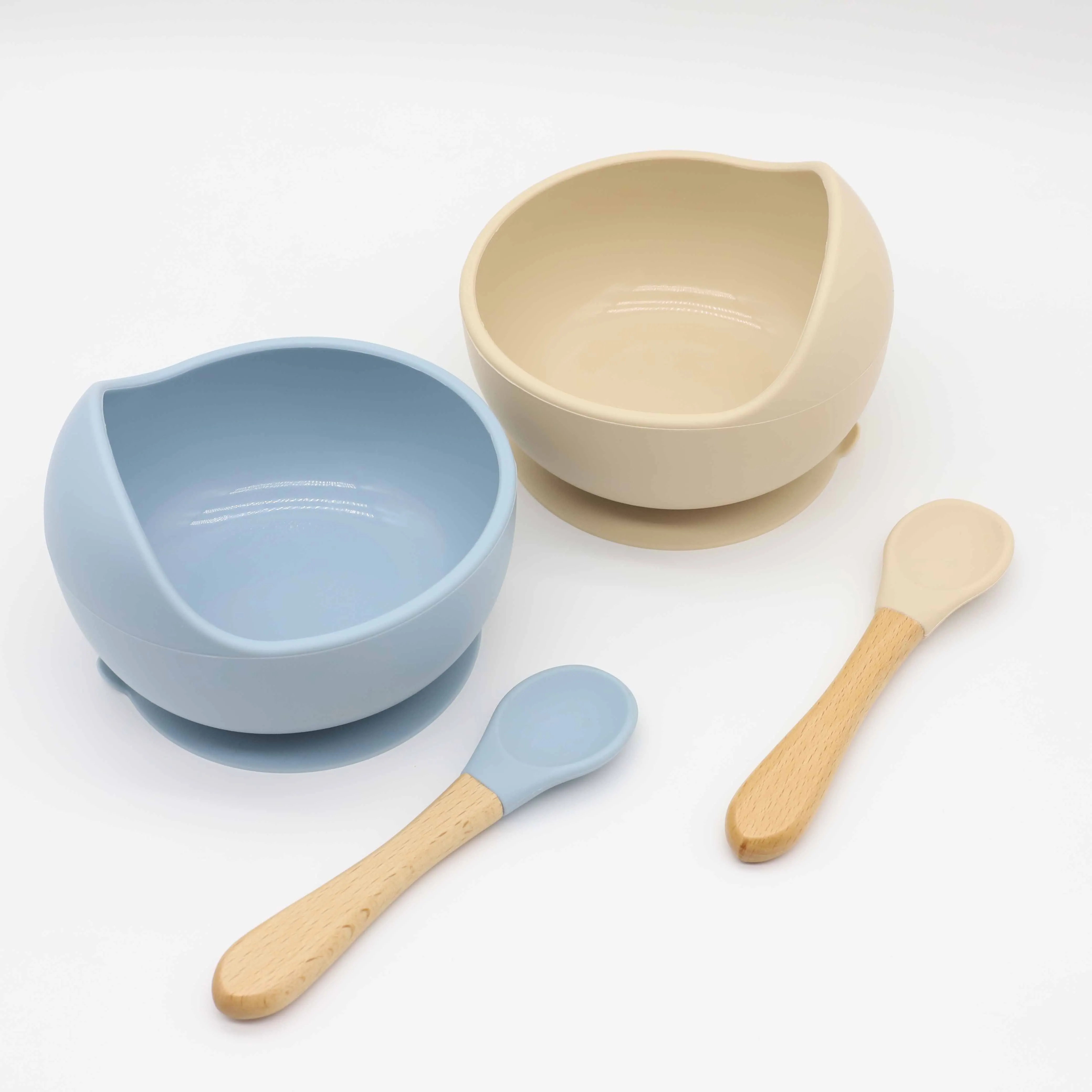 Non Toxic Lovely Safety Infant silicone bib bowl plate sippy cup Baby Weaning Set Gift Box Feeding Silicone Baby Feeding Set