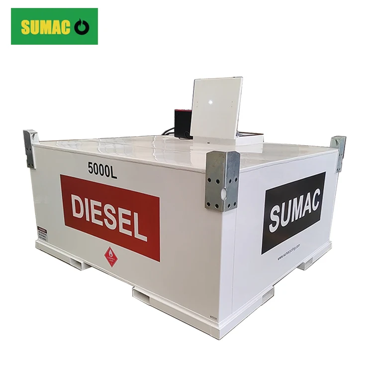 Sumac 1500 Liters Carbon Steel TransCube 1000L-15000L Mobile Portable Gasoline Diesel Oil Fuel Storage IBC Tank Sale For Guam