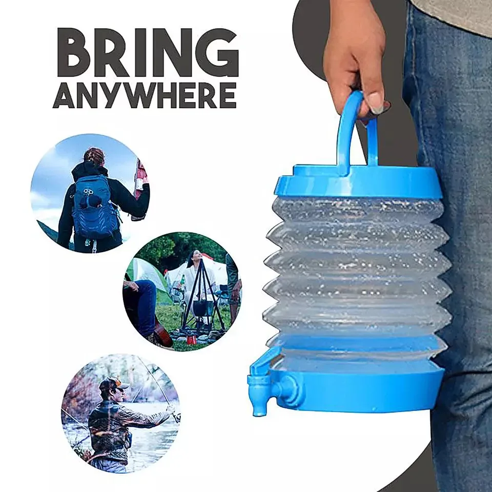 Factory Hot sale 7.5L Outdoor Camping Foldable water storage carrier water container bucket for travel