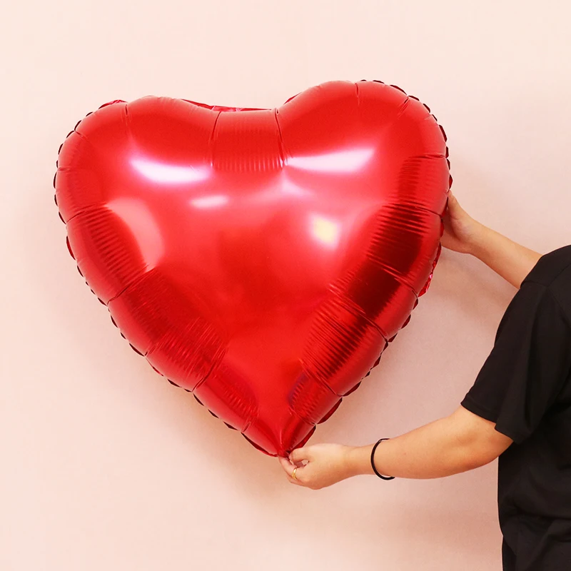 Wholesale 18 Inch Heart Shaped Gradient Metallic Foil Balloon Heart for Party Decorations Balloons
