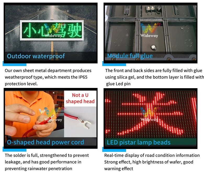 Outdoor Two-color P10 Full-color High-definition LED Panel Variable Information Traffic Display