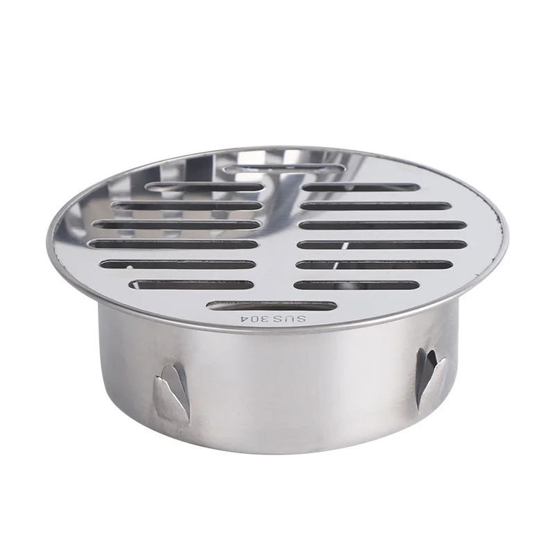 
Insert Linear Round Floor Drains Flat Strainer Bathroom Polished 304 Stainless Steel 