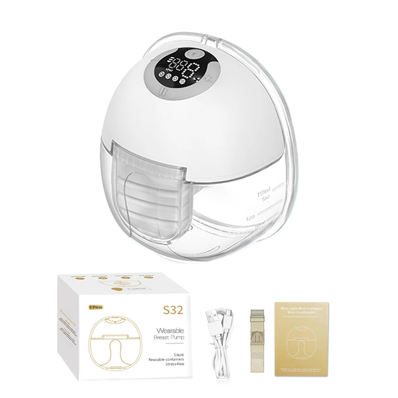 New Launch Rechargeable Wearable Breast Pump 4Modes Free-Hands Silicone Electric for Breast Milk Storage plastic