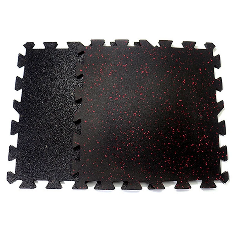 New EPDM rubber flooring interlock colorful fleck rubber gym mat