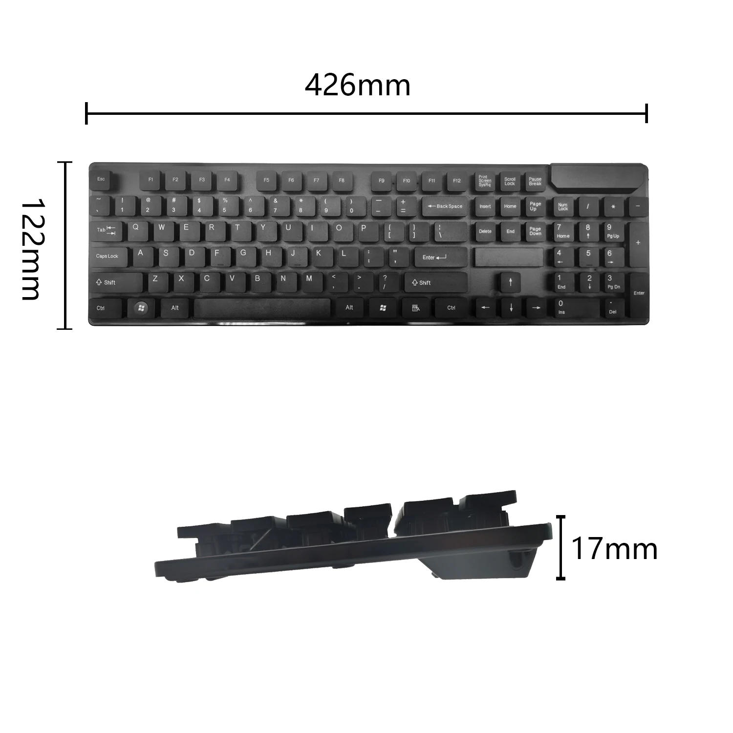 Portable multi-media membrane chocolate keycaps ergonomic wireless hebrew keyboard