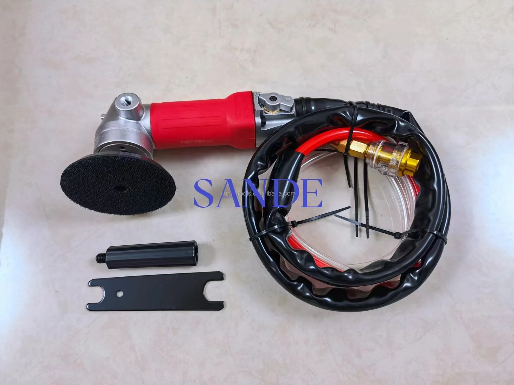 SANDE Sale Rear Exhaustp Pneumatic Angle Air stone Grinder tool Wet Concrete Sander Polisher for polishing marble