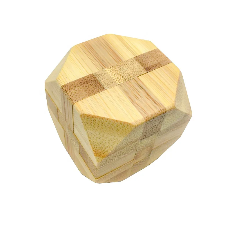 C01403 Ecological Splinter Puzzle Bamboo magic ball brain teaser 3D wooden puzzle