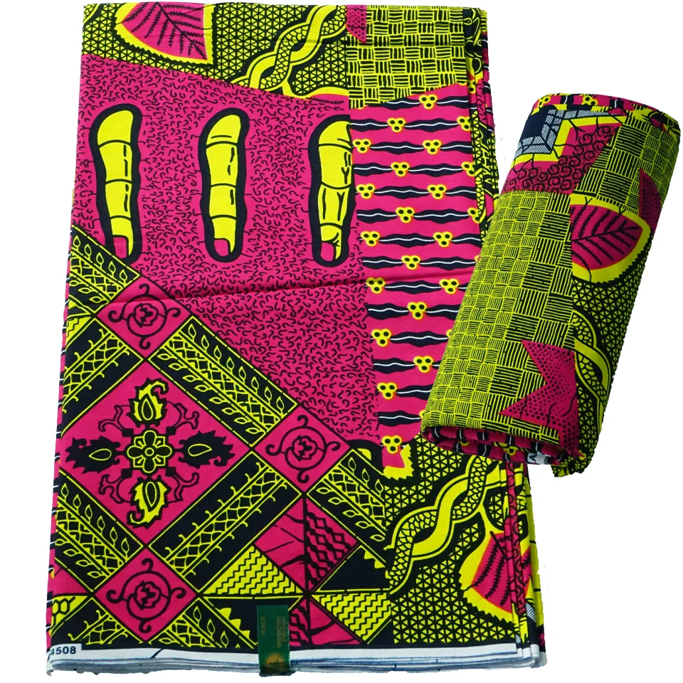 African Ankara Wax 6 Yards 100% Cotton Dutch Wax Print Wax Fabrics For Garment