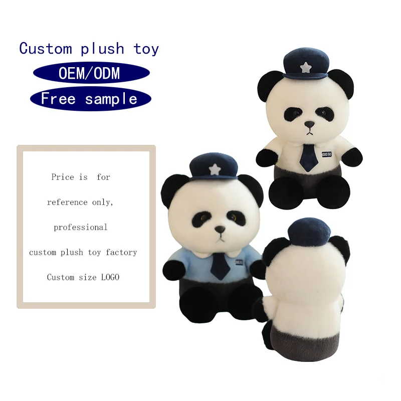 High quality traffic police bear stuffed toy uniform Fire bear reflective clothing Traffic police teddy bear gift