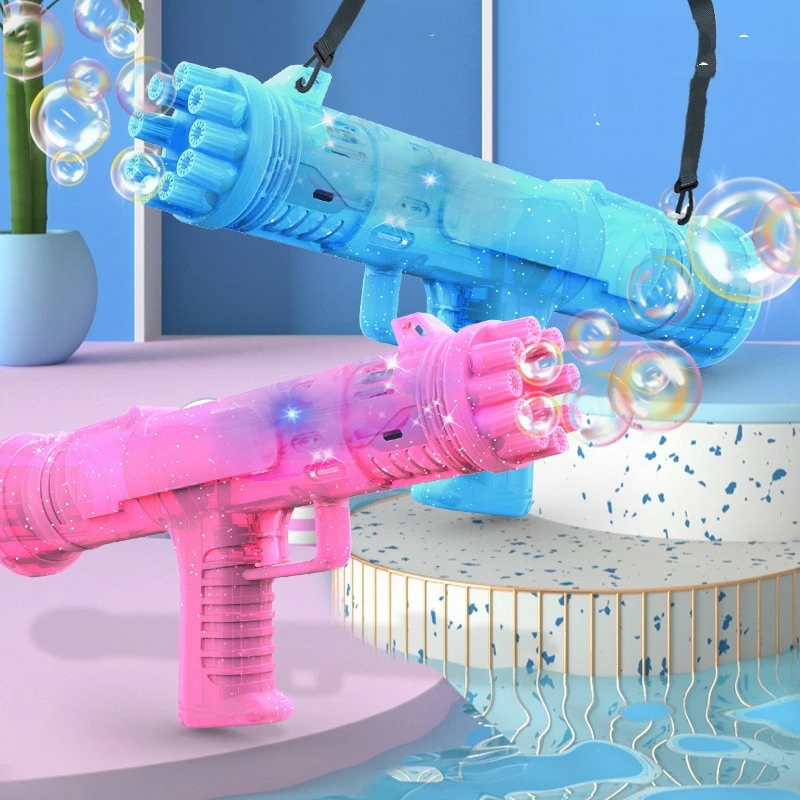 Аппарат для мыльных пузырей Gatling электрический аппарат детские летние игрушки унисекс из АБС-пластика детей