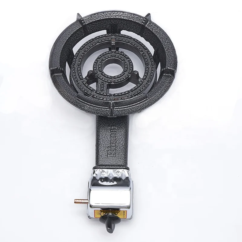 
6.5kgs Black Long Handle Heavy Duty Outdoor Portable Camping Cast Iron Burner High Pressure Gas Stove 