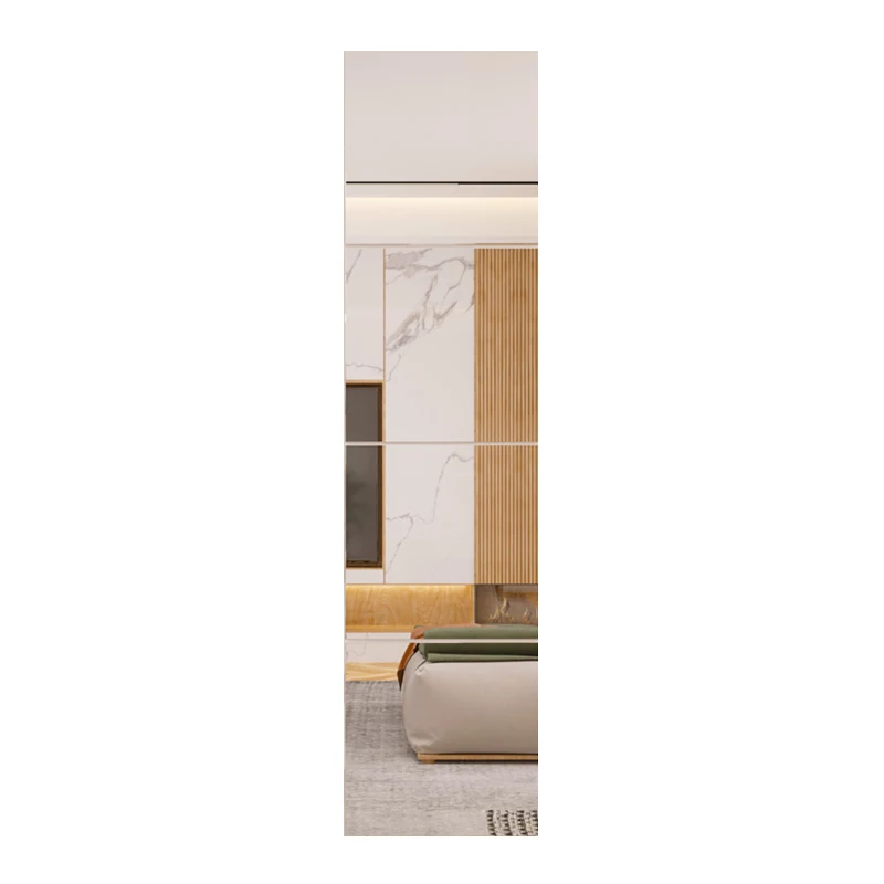FLYING Wholesale Decorative Frameless Rectangular Full length Large Long Hang wall Sticker mirror small mirror tiles for Home