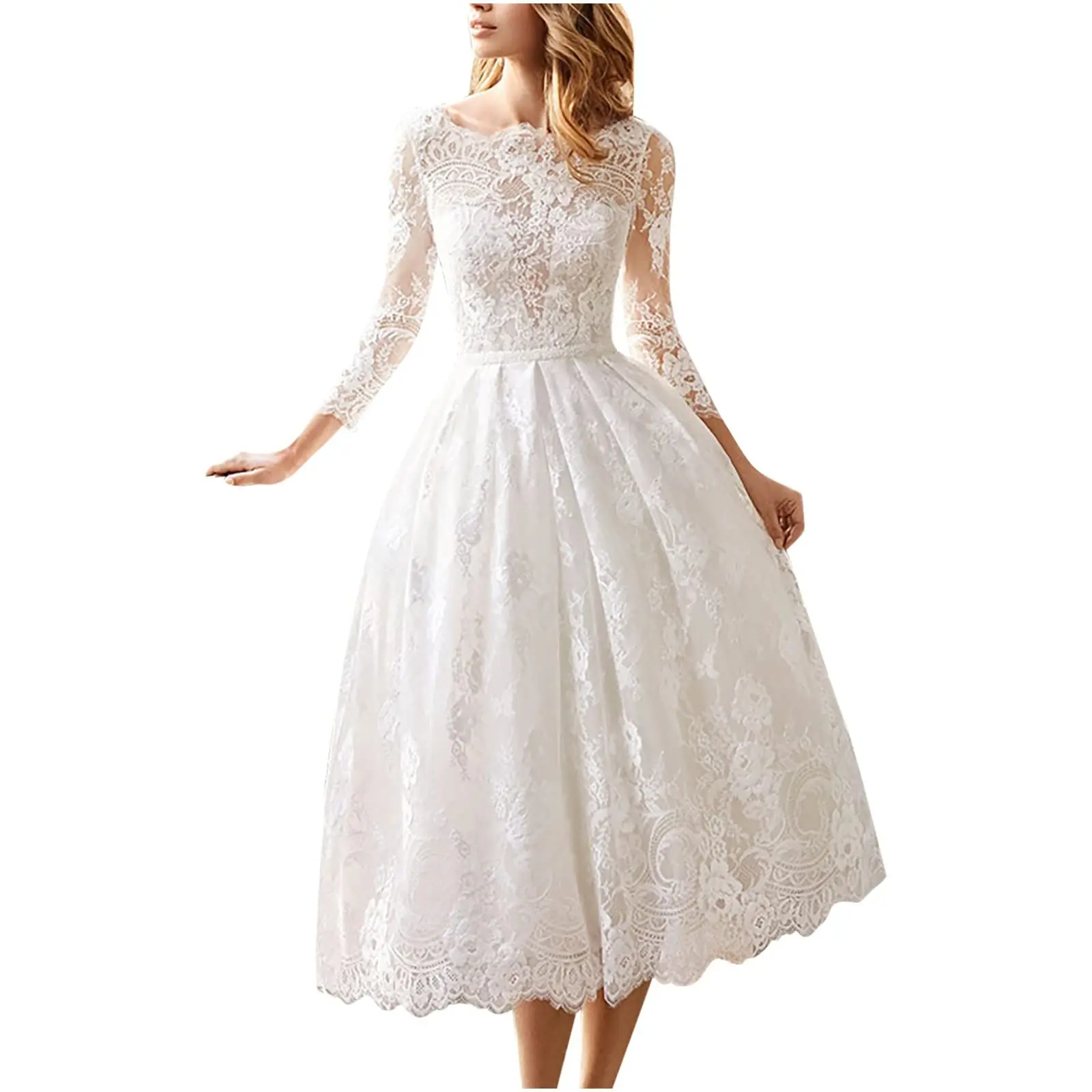 Mansphil Off Shoulder Wedding Dresses Long Sleeve Mesh Bridal Dresses Evening Maxi Dress Ruffle Sweetheart Bridal Long Go