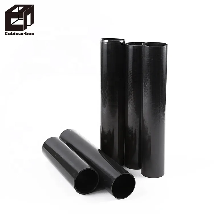 FRP fiberglass tube 3K glossy fiber glass carbon fiber composite tubes