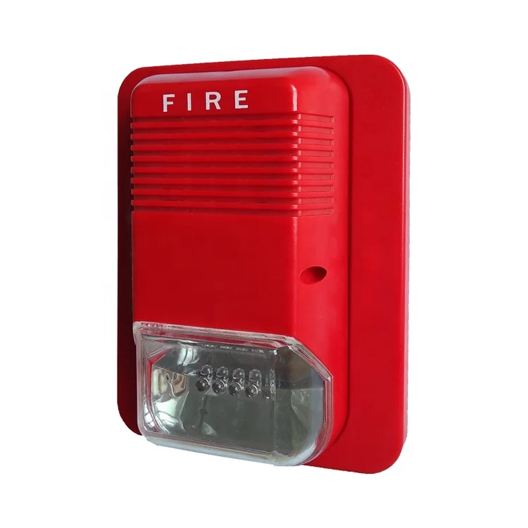 Fire Strobe Siren with LED Light Horn Strobe Sounder 12V/24V Fire Alarm Siren Speaker Fire Alarm System Accessories